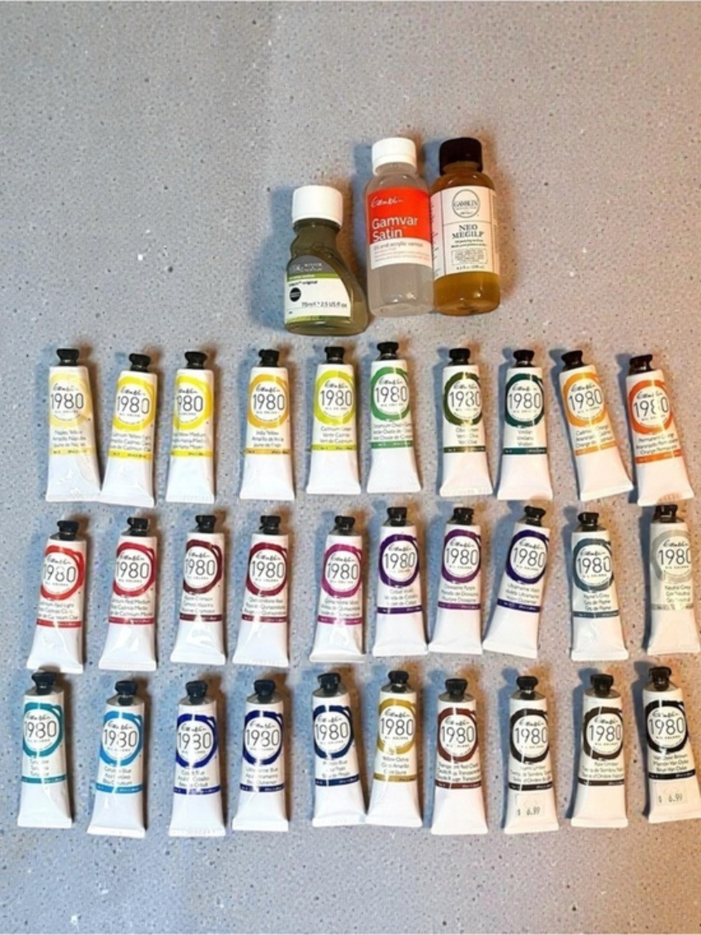New Gamblin 1980 Oil Paints, Lot of 30,- 37mL 
 Bundle Artist’s Painting Supply